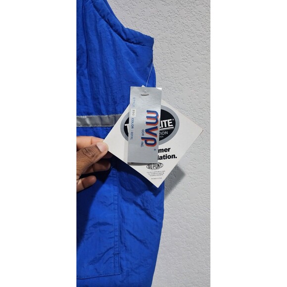 NWT VTG Deadstock MVP Corp Inc Mens L 890 Blue Thermolite DuPont Reflective Vest - Picture 3 of 14